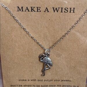 Make a‎ wish Flamingo necklace